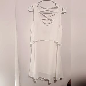 Love Letter Strappy back Fit & flare Short Dress w/Scoop neck